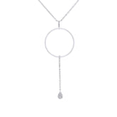 0.07ct 14k White Gold Diamond Necklace